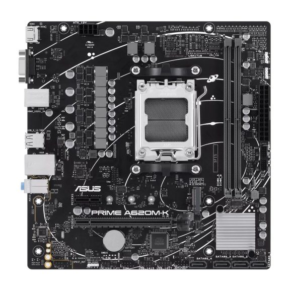 ASUS PRIME A620M-K alaplap, AM5, DDR5, PCIe 4.0, micro-ATX