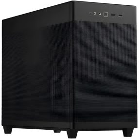 ASUS Prime AP201 MicroATX ház fekete színben, edzett üveg oldallappal és 360 mm radiátor támogatással