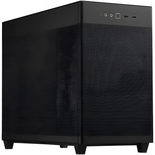 ASUS Prime AP201 MicroATX ház fekete színben, edzett üveg oldallappal és 360 mm radiátor támogatással