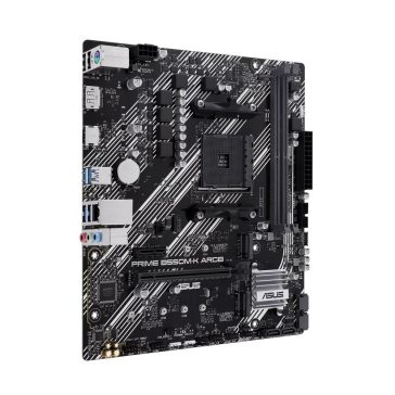   ASUS PRIME B550M-K ARGB alaplap, AM4, PCIe 4.0, két M.2 foglalat, micro-ATX
