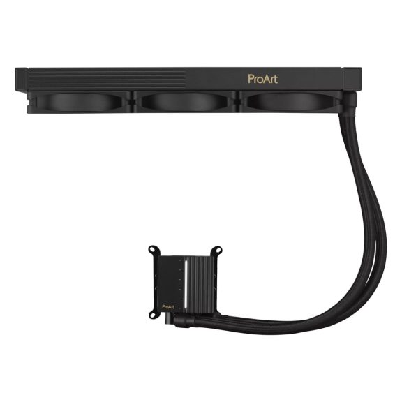 Asus ProArt LC 360 fekete AIO CPU vízhűtő fénysávos kijelzővel és 3x120 mm ventilátorral