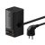 Baseus PowerCombo töltőállomás 65W, 2×CEE 7/3 +1×USB Type-A + 1×USB Type-C + USB Type-C kábel, fekete