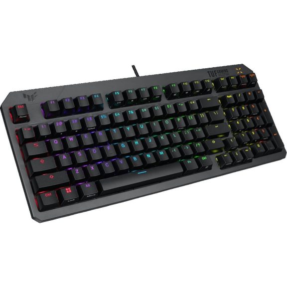 ASUS TUF Gaming K3 Gen II fekete magyar kiosztású RGB gamer billentyűzet