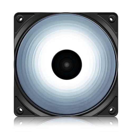 DeepCool RF120W 120 mm-es fekete házventilátor fehér LED világítással