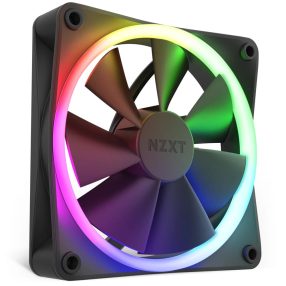   NZXT F120 RGB ventilátor, 12 cm, nagy légszállítás, RGB világítás, PWM vezérlés, fekete - RF-R12SF-B1
