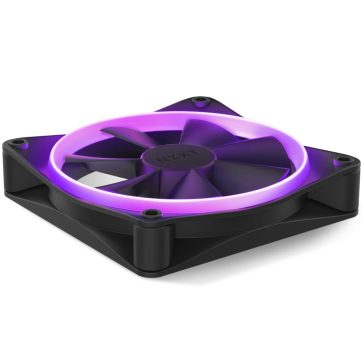   NZXT F120 RGB ventilátor, 12 cm, nagy légszállítás, RGB világítás, PWM vezérlés, fekete - RF-R12SF-B1