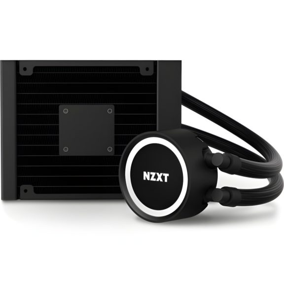 NZXT Kraken 120 fekete processzor vízhűtés RGB-világítású hűtőfejjel és 120 mm-es ventilátorral