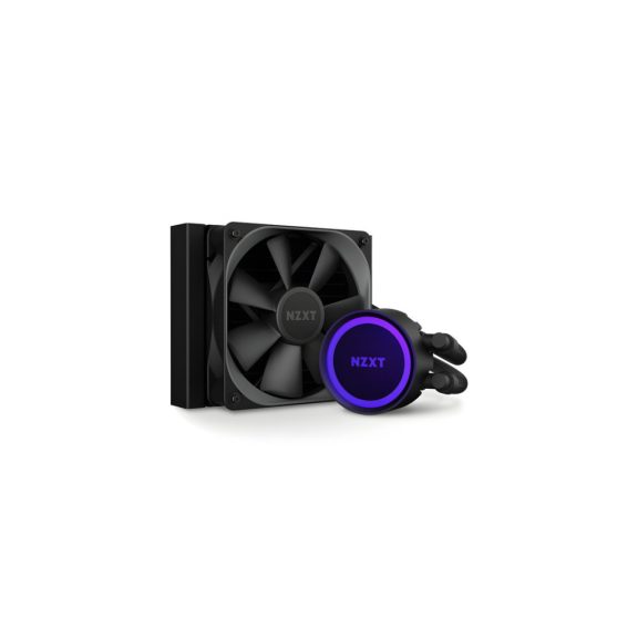 NZXT Kraken 120 fekete processzor vízhűtés RGB-világítású hűtőfejjel és 120 mm-es ventilátorral
