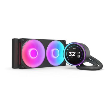   NZXT Kraken Elite 240 RGB V2 (2024) CPU vízhűtés, LCD kijelző, fekete -  RL-KR24E-B2