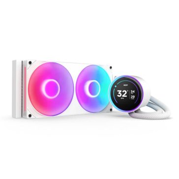   NZXT Kraken Elite 280 RGB V2 (2024) AIO vízhűtés, 280 mm, LCD kijelző, RGB, fehér - RL-KR28E-W2