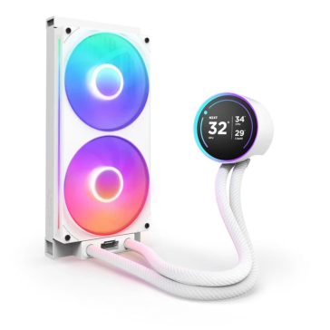   NZXT Kraken Elite 280 RGB V2 (2024) AIO vízhűtés, 280 mm, LCD kijelző, RGB, fehér - RL-KR28E-W2