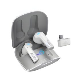 ROG Cetra SpeedNova True Wireless gamer fülhallgató fehér színben RGB világítással