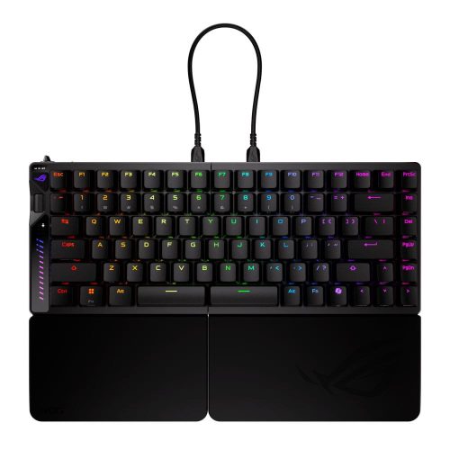 Asus ROG Falcata fekete 75% split gamer billentyűzet mágneses kapcsolókkal