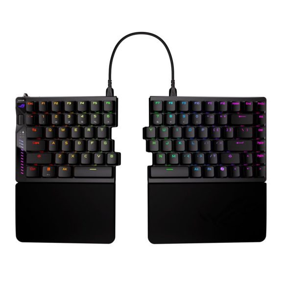 Asus ROG Falcata fekete 75% split gamer billentyűzet mágneses kapcsolókkal