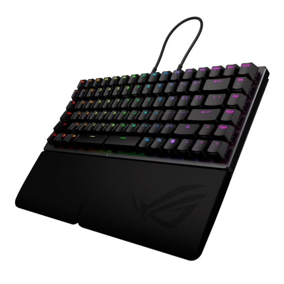 Asus ROG Falcata fekete 75% split gamer billentyűzet mágneses kapcsolókkal