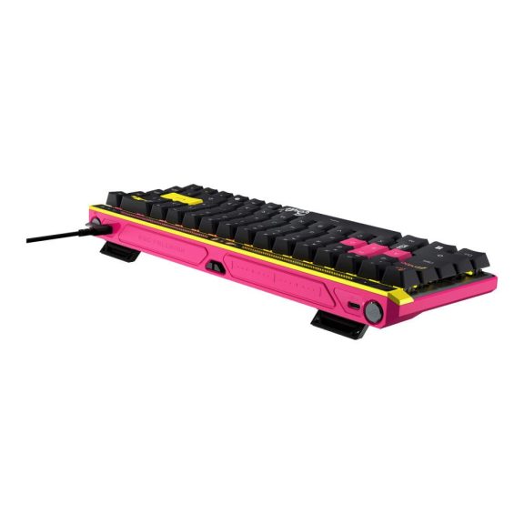 Asus ROG Falchion Ace HFX ZywOo Edition fekete 65%-os gamer billentyűzet mágneses kapcsolókkal és gombonkénti RGB világítással.