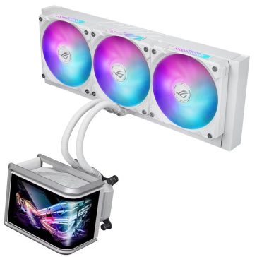   Asus ROG Ryuo IV SLC 360 ARGB folyadékhűtés, 6.67" AMOLED kijelző, ARGB ventilátorok, fehér