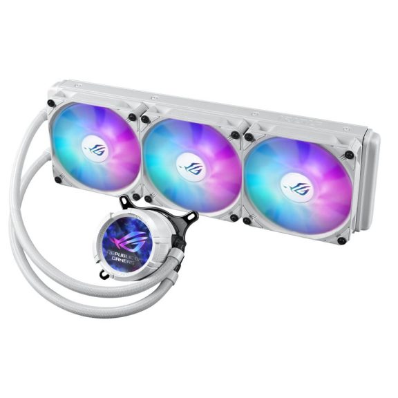 Asus ROG Strix LC III 360 ARGB LCD White Edition vízhűtés 2.1 hüvelykes IPS kijelzővel