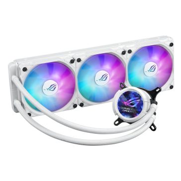 Asus ROG Strix LC III 360 ARGB LCD White Edition vízhűtés 2.1 hüvelykes IPS kijelzővel