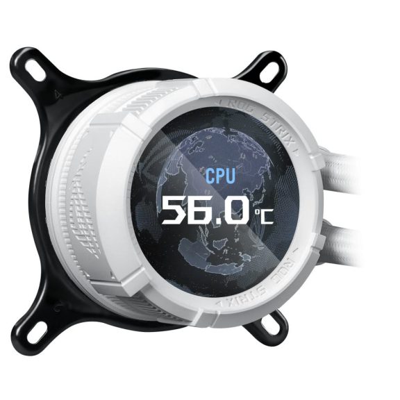 Asus ROG Strix LC III 360 ARGB LCD White Edition vízhűtés 2.1 hüvelykes IPS kijelzővel