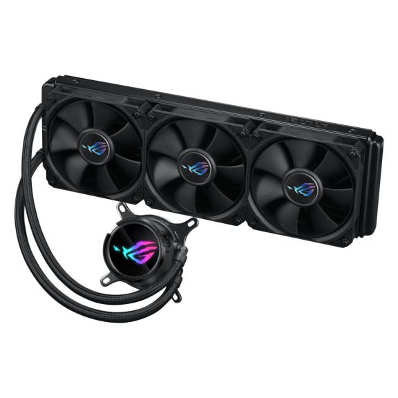Asus ROG Strix LC III 360 vízhűtés három ROG ventilátorral és ARGB világítással