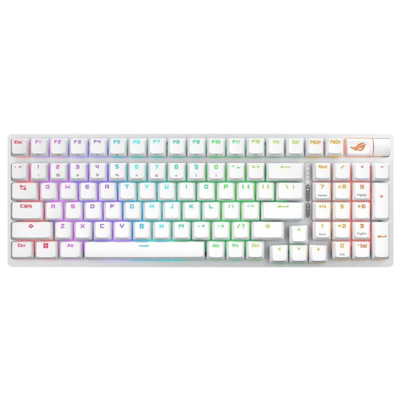 Asus ROG Strix Scope II 96 RX Wireless gamer billentyűzet UK kiosztással, fehér