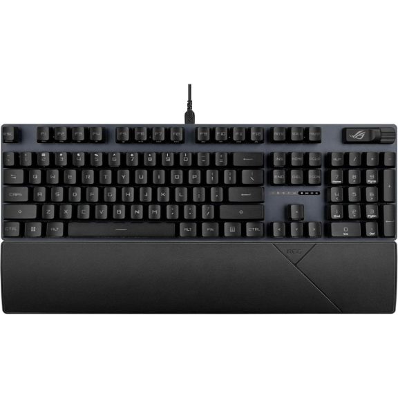 ASUS ROG Strix Scope II RX vezetékes gamer billentyűzet, RGB világítás, HU kiosztás, piros kapcsolók, fekete