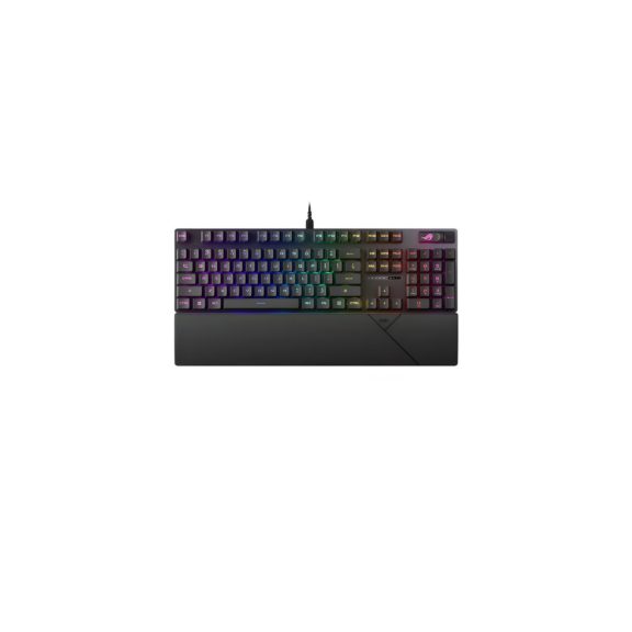 ASUS ROG Strix Scope II RX vezetékes gamer billentyűzet, RGB világítás, HU kiosztás, piros kapcsolók, fekete