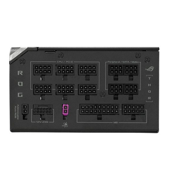 Asus ROG THOR Platinum III 1200W - ROG-THOR-1200P3-GAMING - 80+ Platinum - ATX 3.1 -  Moduláris - fekete tápegység
