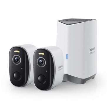   Baseus Security N1 Plus 2K kültéri biztonsági kamera KIT, fehér