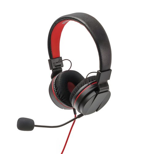 Snakebyte HeadSet S fekete-piros Nintendo Switch fejhallgató levehető mikrofonnal.