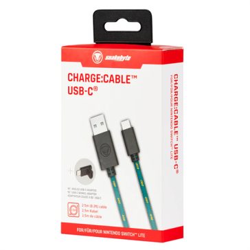   Snakebyte Nintendo Switch Lite USB Charge Cable töltőkábel 2.5 m, 90°os adapterrel