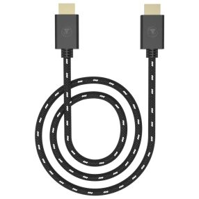 Snakebyte HDMI kábel 3m, fonott fekete-fehér, PS5 stílusban
