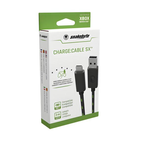 Snakebyte Xbox Series X USB Charge Cable SX töltőkábel 3.0 m