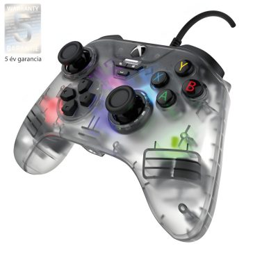   Snakebyte Xbox Series X GamePad RGB X vezetékes kontroller, átlátszó