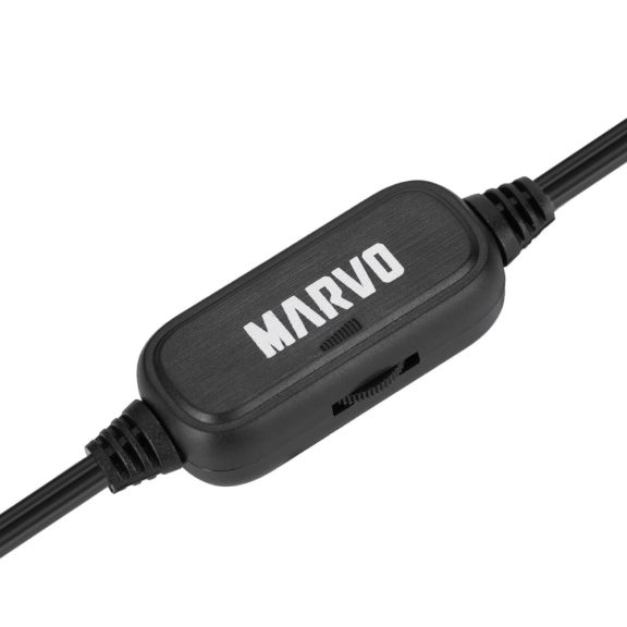 Marvo Havoc 10 RGB gamer hangszóró, 2×3 W sztereó hangzással, USB és 3.5 mm csatlakozással, fekete színben.