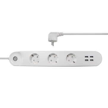 Denver SHP-300U okos Wi-Fi elosztó 3 aljzattal és 4 USB porttal