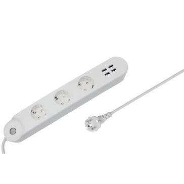 Denver SHP-300U okos Wi-Fi elosztó 3 aljzattal és 4 USB porttal