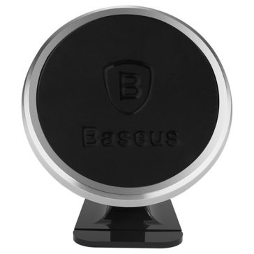   Baseus 360 fokban állítható, mágneses, műszerfalra rögzíthető autós telefontartó, ezüst