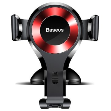   Baseus Osculum Type Gravity műszerfalra rögzíthető gravitációs autós telefontartó, fekete/piros
