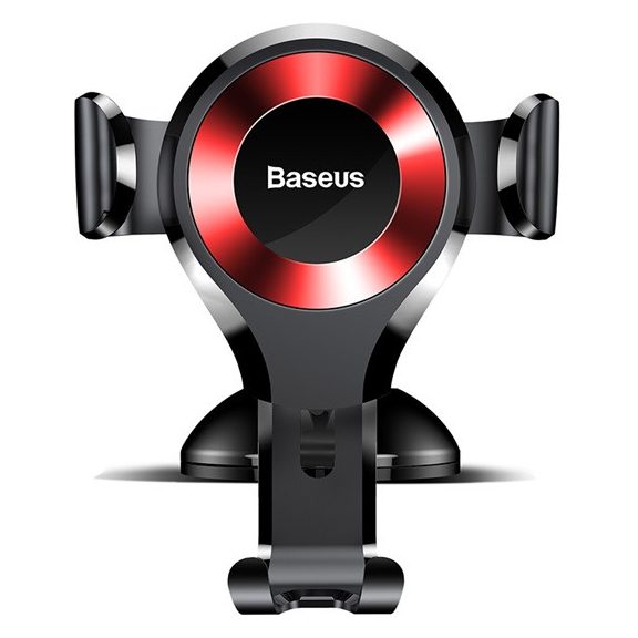 Baseus Osculum Type Gravity műszerfalra rögzíthető gravitációs autós telefontartó, fekete/piros