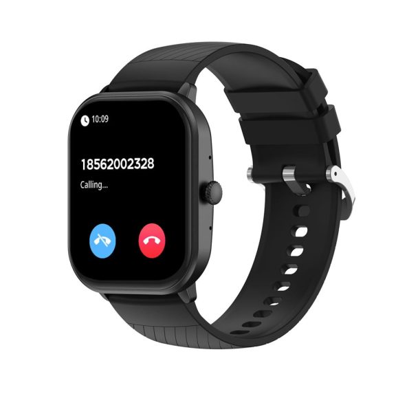 Denver SWC-187B fekete Bluetooth okosóra 2.04 hüvelykes AMOLED kijelzővel és egészségfigyelő funkciókkal