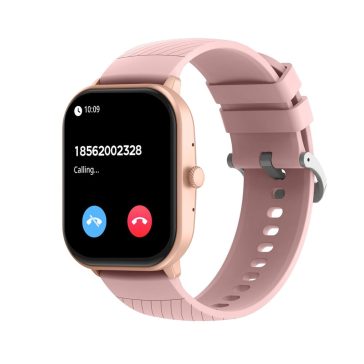 Denver SWC-187RO rózsaszín Bluetooth okosóra 2.04 hüvelykes AMOLED kijelzővel és egészségfigyelő funkciókkal