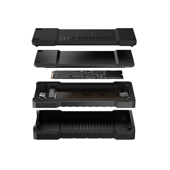 ASUS TUF GAMING A2 - külső ház - m.2 NVMe SSD > USB3.2 Type-C - Fekete
