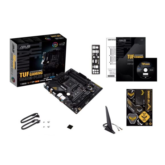 Asus TUF GAMING B550M-PLUS WIFI II AM4 microATX alaplap, Wi-Fi 6 és PCIe 4.0