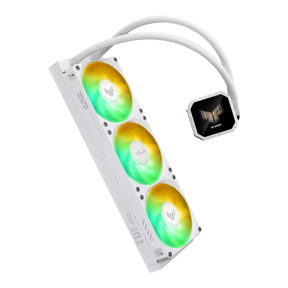 Asus TUF Gaming LC III 360 ARGB LCD White Edition CPU vízhűtés, 2.8" IPS kijelző, fehér