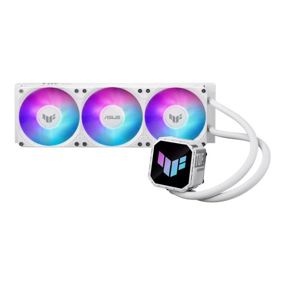 Asus TUF Gaming LC III 360 ARGB White Edition vízhűtés három fehér ARGB ventilátorral