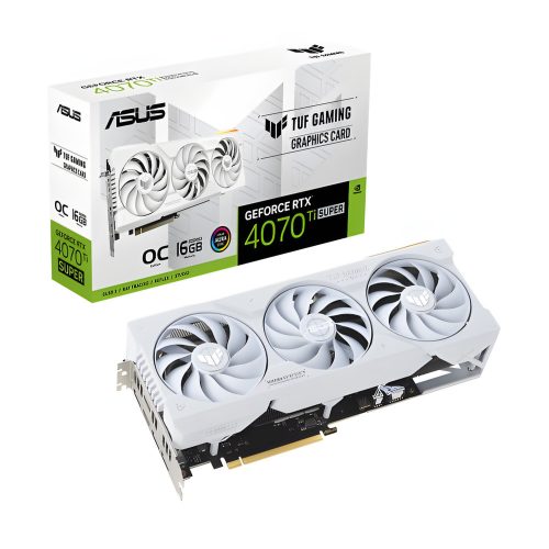 ASUS NVIDIA RTX 4070 Ti SUPER 16GB GDDR6X - TUF-RTX4070TIS-O16GWHITE-GAMING