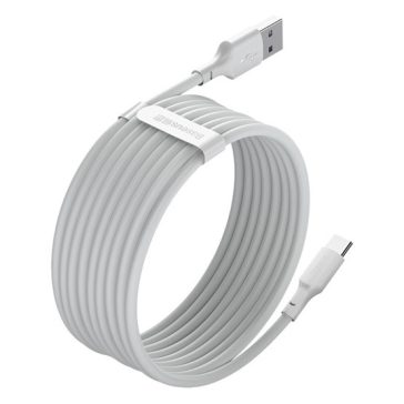   Baseus Simple Wisdom USB Type-A – USB Type-C 5A gyorstöltő adatkábel készlet, 1.5m, fehér
