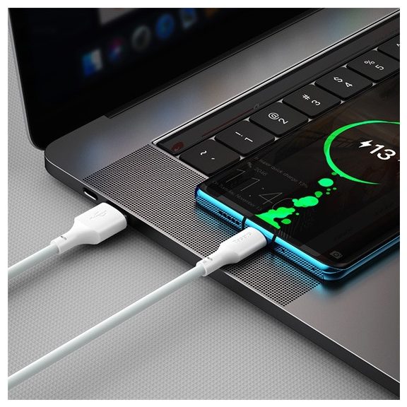 Baseus Simple Wisdom USB Type-A – USB Type-C 5A gyorstöltő adatkábel készlet, 1.5m, fehér